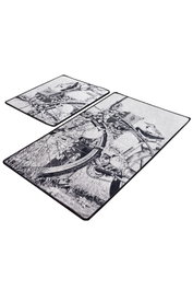 Mijölnir Juego de alfombras de baño Hand Draw Multicolor
